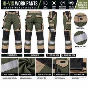 High Visibility <b>Cargo</b> Trousers For Industrial And Outdoor <b>Work</b> Hi Vis Reflective <b>Cargo</b> Trousers Construction Safety <b>Work</b> <b>Pants</b> - Product Image 6