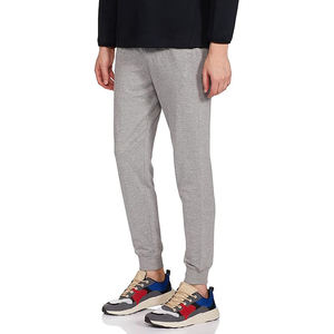 Pantalones Jogger con Detalle de Rayas para Hombre, Mezcla de Algodón y Poliéster, Estilo Casual de Negocios, Bolsillos Laterales, Cintura Elástica, Puños - Product Image 3