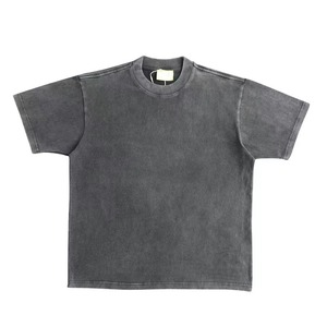 เสื้อยืดคอตตอนผู้ชายทรงหลวมแบบสวมใส่สบาย ดีไซน์เรียบง่าย ไหล่ตก ราคาประหยัด รับสกรีนโลโก้ตามสั่ง สีพื้น - Product Image 6