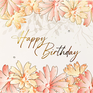 Cartes de vœux d'anniversaire avec des fleurs fraîches pour exprimer des vœux et des sentiments - Product Image 1