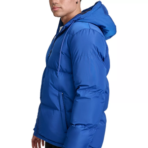 Chaqueta Acolchada con Capucha y Cierre Completo para Hombre, Impermeable, Resistente al Viento, con Capucha de Tejido Softshell para Actividades al Aire Libre, Uso Diario, Paseos Urbanos - Product Image 2