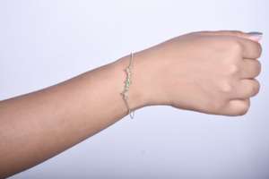 Natural Round Emerald Sterling <b>Silver</b> Vintage Charm <b>Bracelet</b> for Women IGI Certified Luxury Fine Jewelry Christmas Gift - Product Image 2