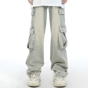 Pantalones Cargo para Mujer, Cintura Alta, Multibolsillos, Impermeables, Elegantes, Corte Regular, Algodón, Forro de Peluche Oscuro, Fabricante OEM Personalizado al por Mayor - Product Image 1