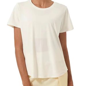 Women's Loose Fit Crew Neck Solid Color Short Sleeve Cotton T-Shirt Breathable Casual Comfortable Outdoor <b>Top</b> For Women's - Product Image 6