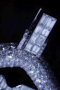 Colgante de Plata 925 con Moissanita Esmeralda y Diamantes Incoloros, Estilo Hip Hop Bling, Fabricante de Joyería de la India - Product Image 5