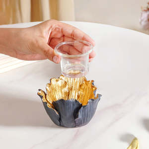 Nuevo Portavelas de Aluminio Dorado y Negro, Tamaño Personalizable, Decoración para el Hogar, Bodas, Pascua, Navidad - Product Image 3