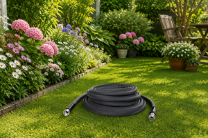 Professional Fabric Garden Hose 5/8 Inch 50FT 600 PSI Wear Resistant Fiber Cover for Lawn Watering - Product Image 2