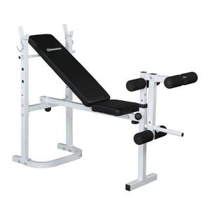 Panca da Allenamento Regolabile con Rack per Bilanciere e Leg Developer, Pieghevole per Home Gym, per Allenamento di Forza Giovanile - Product Image 4