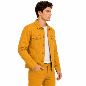 Chaqueta vaquera versátil para hombre que ofrece un aspecto clásico y casual con tela resistente, cómoda de usar y fácil de combinar con camisas. - Product Image 2