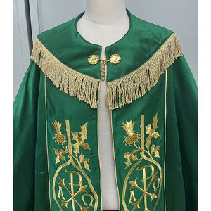 Casulla Bordada de Seda Shantung Verde de Alta Calidad, Diseño Personalizado, Nueva Colección Venezia, Diseño Bordado Verde 2026 - Product Image 5