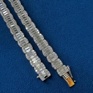 Collier chaîne à maillons personnalisé en moissanite VVS taille brillant rond, en argent sterling 925, bijoux hip-hop de luxe sertis de pierres, certifié IGI - Product Image 4