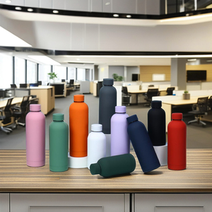 Stainless Steel Vacuum <b>Insulated</b> Eco-Friendly Sports Water <b>Bottle</b> Rubber Hand Feel Tumbler Hot and Cold - Product Image 5