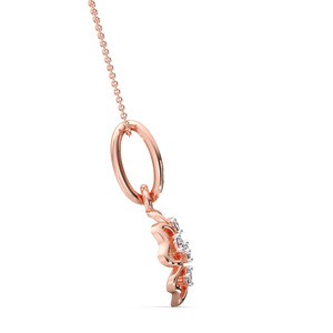 จี้สร้อยคอรูปดอกโคลเวอร์ห้ากลีบประดับเพชรทองคำ - Product Image 4