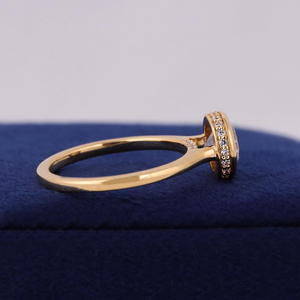 Women's white Gold Round Diamond Engagement Ring Bezel Setting Classic Fine Jewelry - Product Image 4