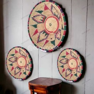 Tapiz Bohemio Tejido a Mano ECOWOODIES, Patrón Geométrico Abstracto, Decoración Circular para Pared, Sala de Estar, Navidad - Product Image 2