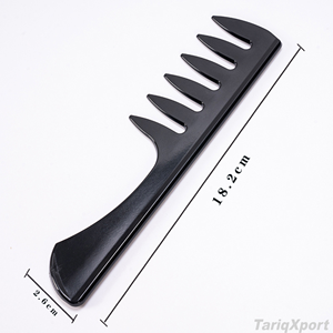 Peigne Afro à Dents Larges en PP Noir, Résistant, Coupe Précise, Massage, Écologique, pour Hommes/Femmes - Vente en Gros - Product Image 4