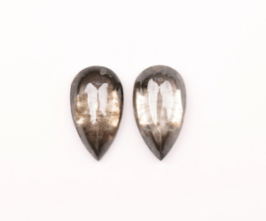 Par de Diamantes de Laboratorio con Corte Pera Sal y Pimienta de 5.40 Ct, Cabujón, Perforados con Láser, Diamantes Cultivados en Laboratorio, Diamantes Sueltos Personalizados Sal y Pimienta - Product Image 3