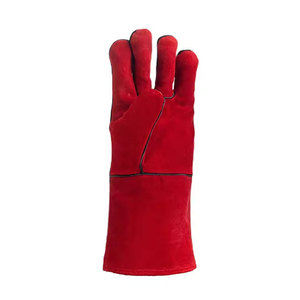 10 Inch Cowhide Yellow White Heat Resistant Powder-free Silicone-free Abrasion Resistance Anti-Smash Anti-Slip Safety Gloves - Product Image 5