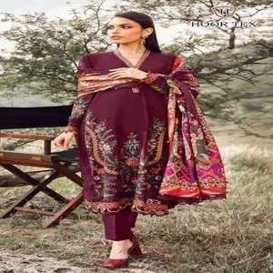 Proveedor de la colección de salwar-kameez y dupatta de rayón de diseño de última generación, de calidad premium, con bordados y semicosturas, procedente de la India. - Product Image 1
