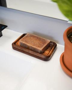 <b>Wooden</b> Rectangle Eco-Friendly Soap Stand with Drainage Grooves Modern Design Easy to Clean <b>Bathroom</b> <b>Accessory</b> - Product Image 2