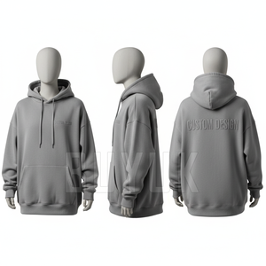 Sudadera con Capucha de Diseño Personalizado con Estampado en Relieve, Estilo Urbano, para Hombre, Talla Grande, Informal, Felpa Francesa, 100% Algodón, Transpirable, Color Sólido, Logotipo Frontal - Product Image 5