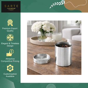 Nuevo Stock, Lata de Té de Lujo de 150 ml, Hecha a Mano, Ecológica, Duradera, Moderna, de Latón Dorado/Plateado, en Caja - Product Image 6