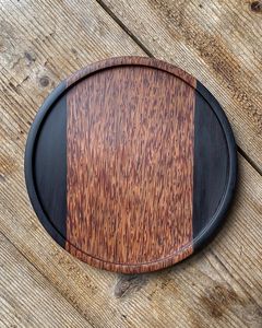 Assiettes de service rustiques en bois de manguier/acacia gravé, vaisselle artisanale écologique pour une table élégante - Product Image 4