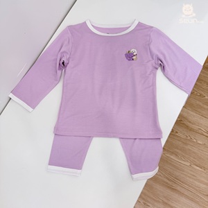 SeunKids Baby Boys Girls Long Sleeve Pajama Set Cotton Cartoon Print Breathable Spring Wear 2pcs - Product Image 2