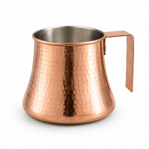 Taza de Cobre Martillado 100% Puro con Revestimiento de Estaño |   Taza de Cobre Hecha a Mano para Agua y Café |   Vaso Ayurvédico para Beber de 500 ml - Product Image 1