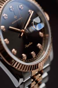 Alexander Ferros 8392D/01 SAPPHIRE CRYSTAL Stainless Steel Quartz Movement Butterfly Clasp 50 <b>m</b> Water Resistant Fashion <b>Watch</b> - Product Image 4