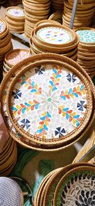 ถาดโมเสคหวายสีน้ำเงินลายดอกบัว ยี่ห้อเจนนี่ ทราน คุณภาพระดับพาณิชย์ เป็นมิตรต่อสิ่งแวดล้อม ใช้ได้หลากหลาย สำหรับใส่ผลไม้และอาหาร ขายดี - Product Image 5