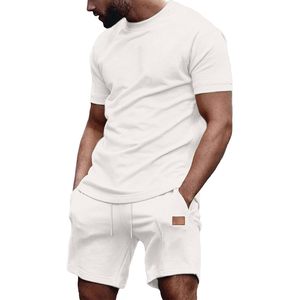 Custom Men's Casual 2-Piece Outfit <b>Short</b> Sleeve T-Shirt <b>Shorts</b> for Summer Beach Vacation Workout <b>Gymnastics</b> for Lounge Vacation - Product Image 5