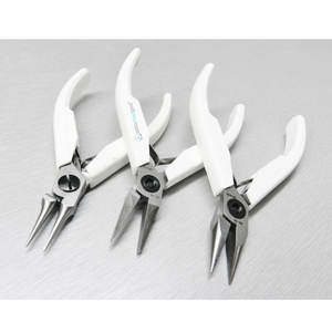 High Quality ZETOMED PRO Chain \ Flat \ Round Nose Plier with Fine Tip & Plastic Handle Double <b>Leaf</b> Spring Jewelry Making Tool - Product Image 2