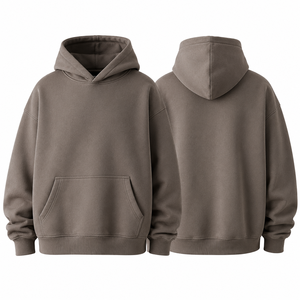 Sudadera con Capucha de Hombros Caídos, OEM, Marca Privada, Oversize, de Algodón Pesado 100% Ecológico, Estilo Urbano Otoñal, 360g, Fabricante para Hombre - Product Image 1