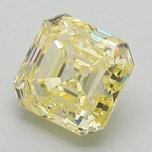 Diamant CVD de laboratoire jaune vif fantaisie 2,01 carats taille Asscher, poli à la main en Inde, certifié IGI, pour la fabrication de bijoux - Product Image 4