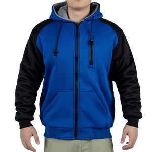 Men's Winter Sherpa Fleece Zip Up Hoodie Velvet <b>Work</b> <b>Sweatshirt</b> Windproof Breathable Hooded Jacket With Pocket - Product Image 5