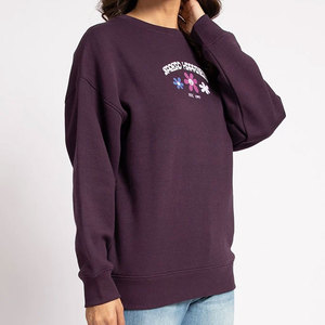 Sweat-shirt décontracté en coton doux à col rond et manches longues, confortable pour tous les jours, haut de mode pour femme, sweat-shirt de sport - Product Image 5