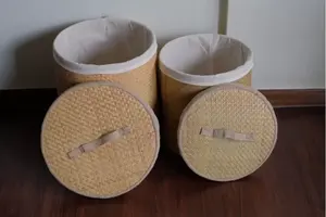 Cesta de Almacenamiento Rectangular de Seagrass Hecha a Mano, Tejida a Mano, Ecológica, Estilo Bohemio, para Cocina o Lavandería, Modelo Nhat Minh Wholesale - Product Image 2