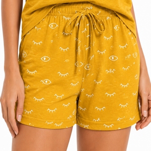 Women Cotton Pajama Shorts Set Casual Sleepwear Soft Comfort Relaxed <b>Sleep</b> Breathable Fabric Lightweight Feel Everyday Lounge - Product Image 5