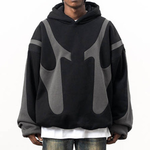 Vente en gros – Nouvelle collection hiver : Sweat à capuche décontracté rétro pour homme, 100 % coton molletonné, coupe oversize, style urbain - Product Image 1