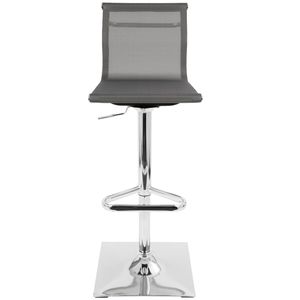 Mirage Contemporary Adjustable <b>Barstool</b> with <b>Swivel</b> in Silver Sleek Modern Design for Comfort and Style - Product Image 5