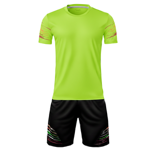 Uniforme de Fútbol de Alto Rendimiento, 100% Poliéster, Corte Automatizado, Estampado Degradado, Cuello Redondo, Ropa de Entrenamiento de Fútbol - Product Image 1