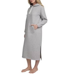 Camisón/Vestido Largo con Capucha y <span class=keywords><strong>Forro</strong></span> <span class=keywords><strong>Polar</strong></span> para Mujer, Suave, para Otoño/Invierno, Ropa Casual para el Hogar o para Salir - Product Image 1