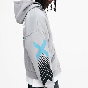 เสื้อฮู้ดซิปผู้ชาย ผ้าเจอร์ซีย์ 360 กรัม โพลีเอสเตอร์/คอตตอน ซักแล้ว ระบายอากาศได้ดี ทรงโอเวอร์ไซส์ เป็นมิตรต่อสิ่งแวดล้อม - Product Image 3