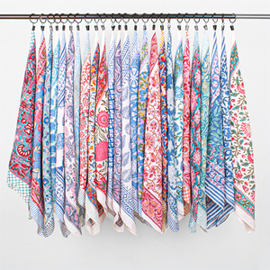 Pañuelo Cuadrado de Algodón con Diseño Paisley Multicolor, Patrón Floral, Cinta para la Muñeca, Accesorio para el Cabello y el Cuello, Accesorios de Moda Étnica - Product Image 6