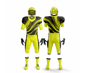 Ensemble de maillots de football américain personnalisés – Impression du nom et du numéro |   Ensemble de football avec maillot et pantalon |   Polyester respirant - Product Image 6