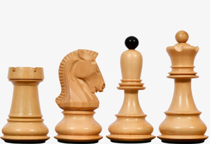 Pièces d'échecs Premium Dubrovnik 1950 V3.0 en bois d'ébène noir et buis naturel, roi de 3,75 pouces, au meilleur prix - Product Image 4