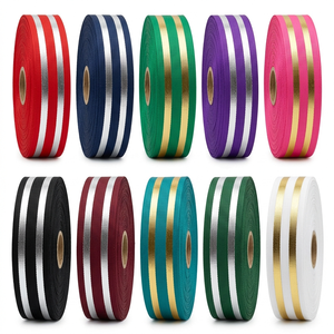 Neelkamal Industries 25mm Emerald Green Gold Metallic Jacquard Ribbon Premium Designer Trim for Apparel Accessories Styling - Product Image 5