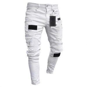 Pantalones Vaqueros de Mezclilla de Alta Calidad para Hombre con Logotipo Personalizado Impreso, Precio al por Mayor, Jeans de Mezclilla de Alta Calidad para Hombre - Product Image 5