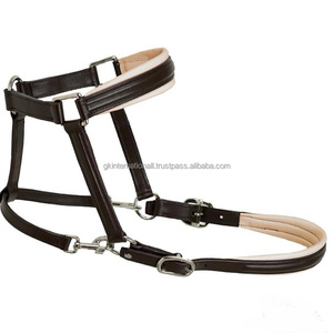 Halter de caballo Durable hecho a mano completamente ajustable Triple costura y acolchado Asiento grueso Halter de caballo de cuero en tamaños de mazorca completos - Product Image 3